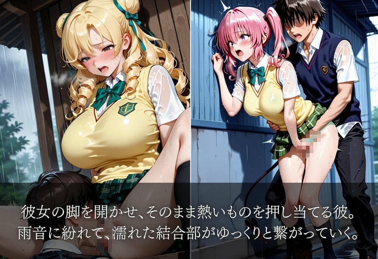 雨宿り中、彼女の濡れた体に我慢できずそのまま・・・ サンプル6