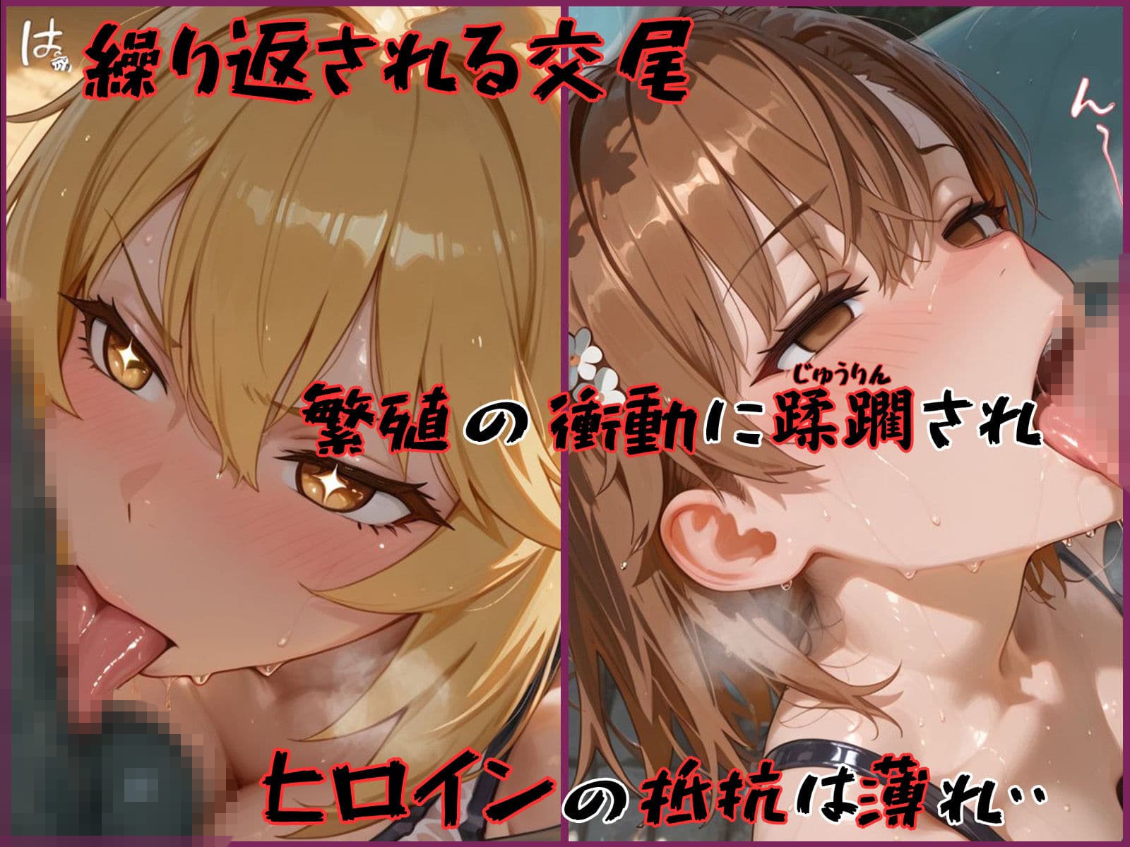 異種姦ヒロインズ‐色んな魔物にオナホにされるヒロインたち - 御坂〇琴＆食蜂〇祈編 サンプル8