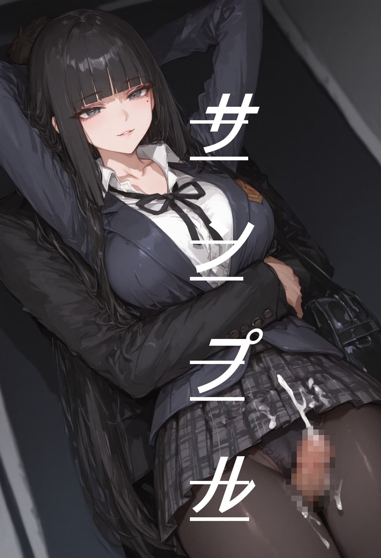 黒ストJKに素股してもらう画集 サンプル3