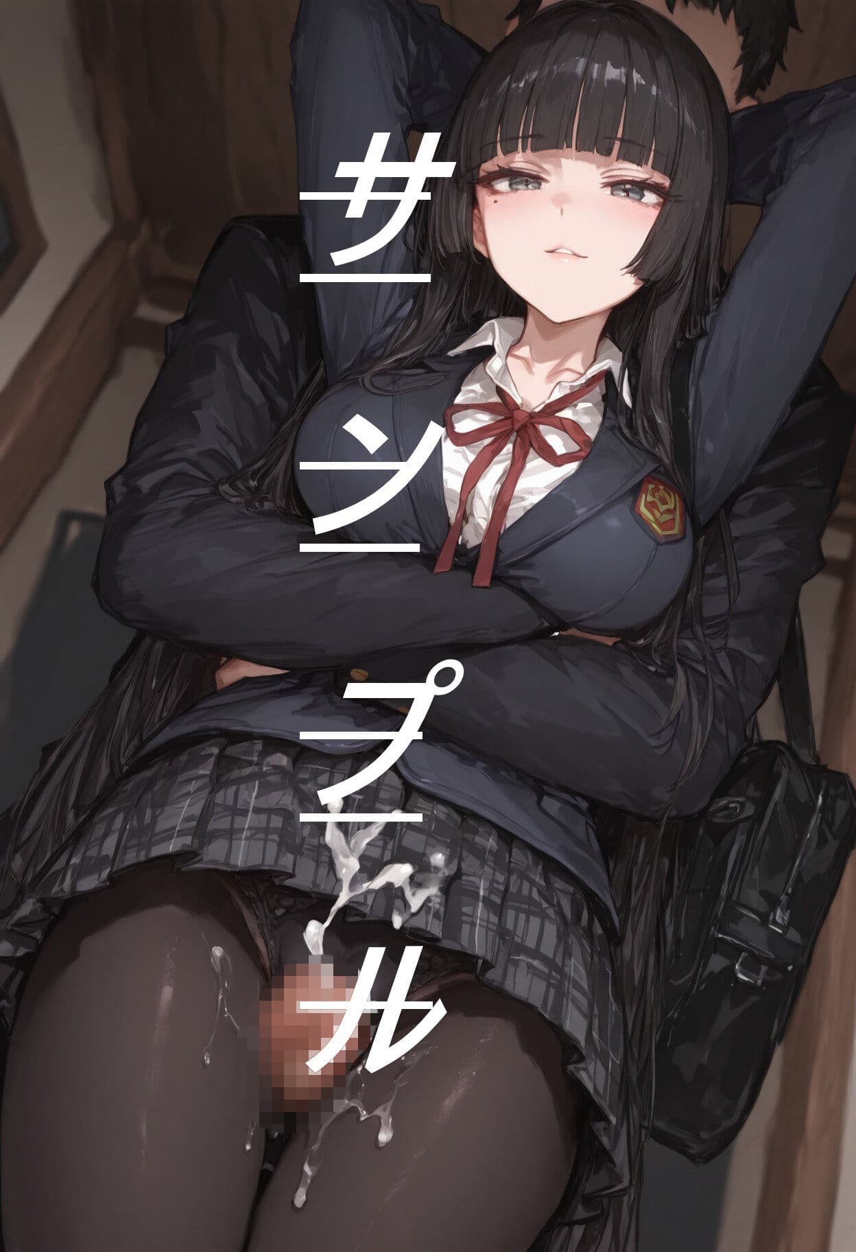 黒ストJKに素股してもらう画集 サンプル4