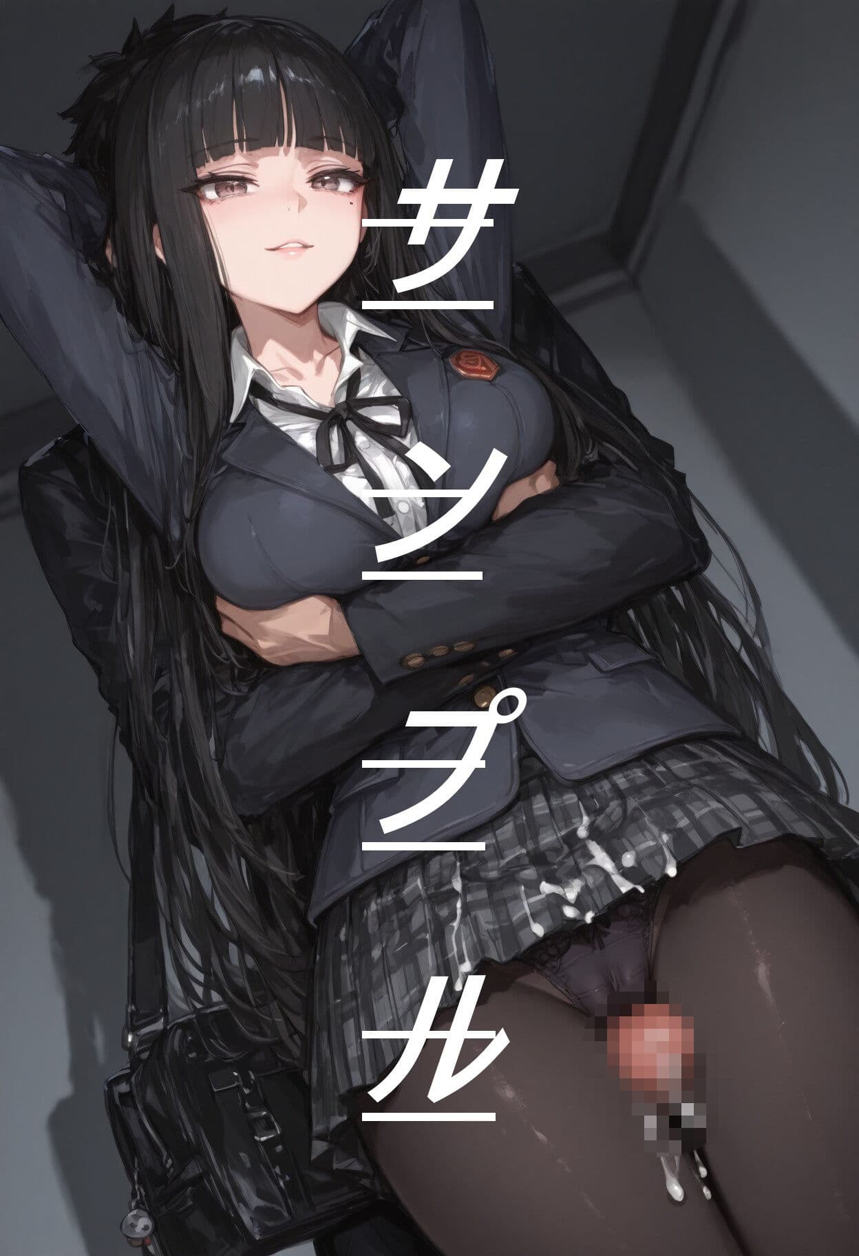 黒ストJKに素股してもらう画集 サンプル9