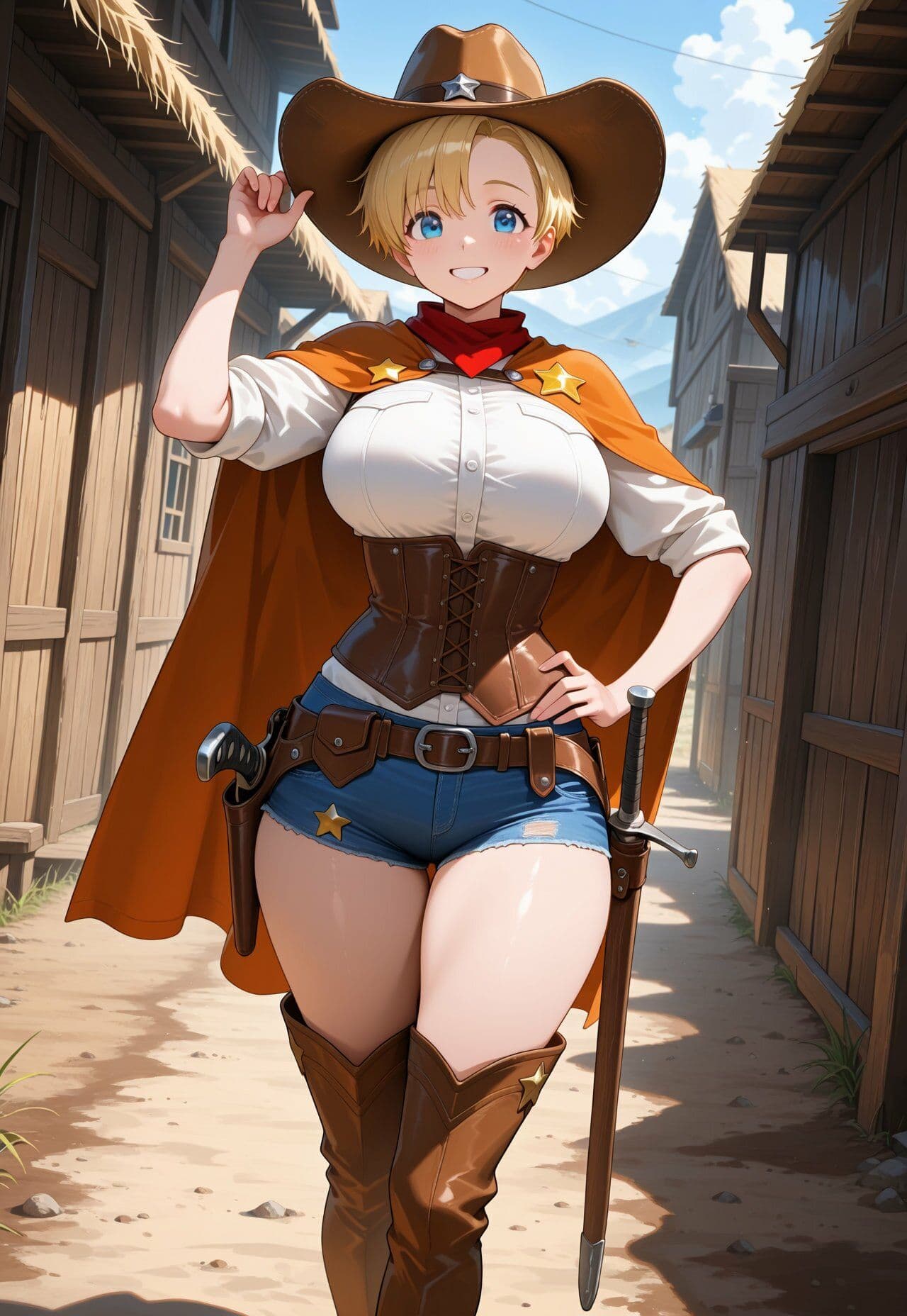 ふたなりカウガールと女保安官の決斗？ サンプル1