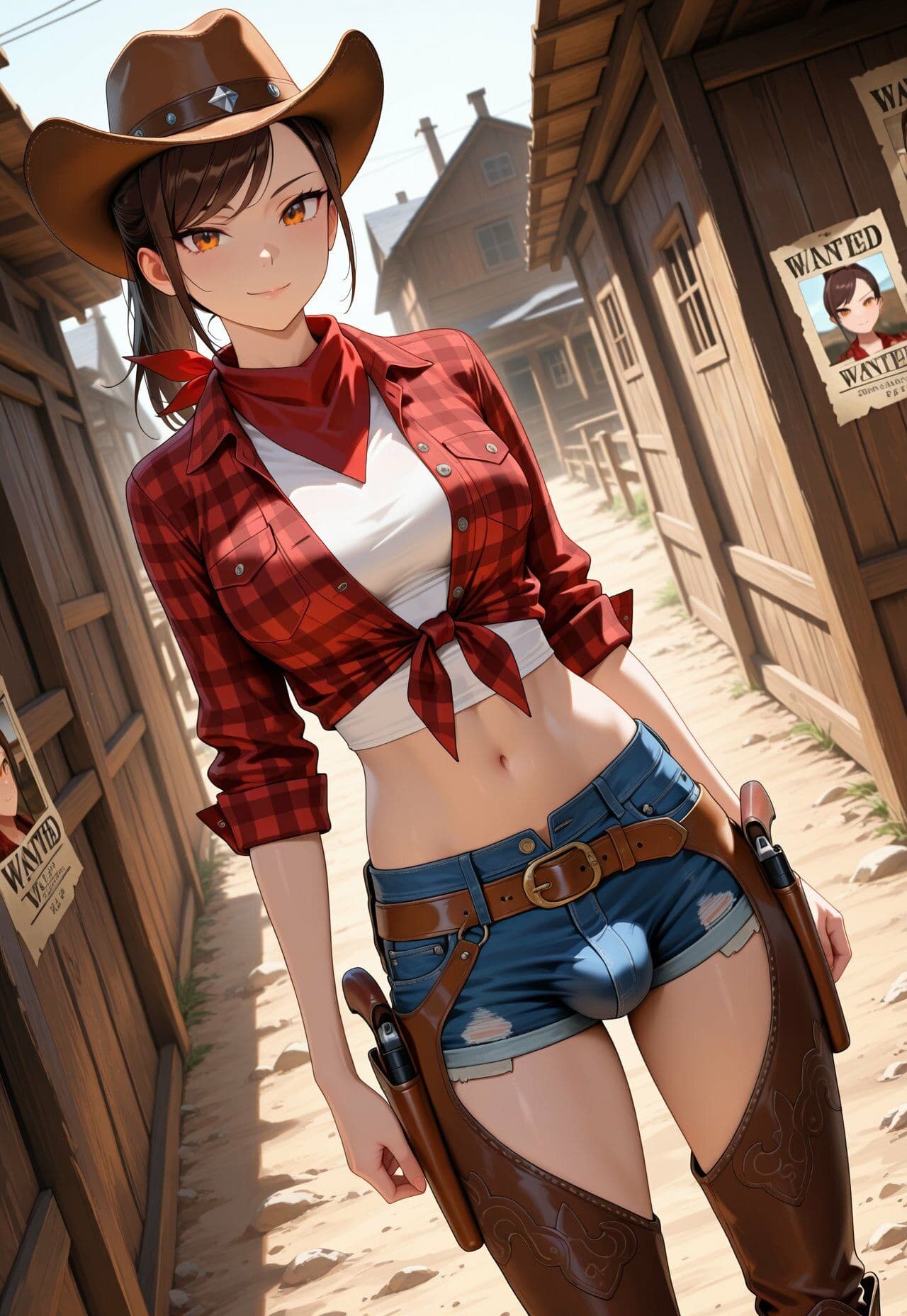 ふたなりカウガールと女保安官の決斗？ サンプル5