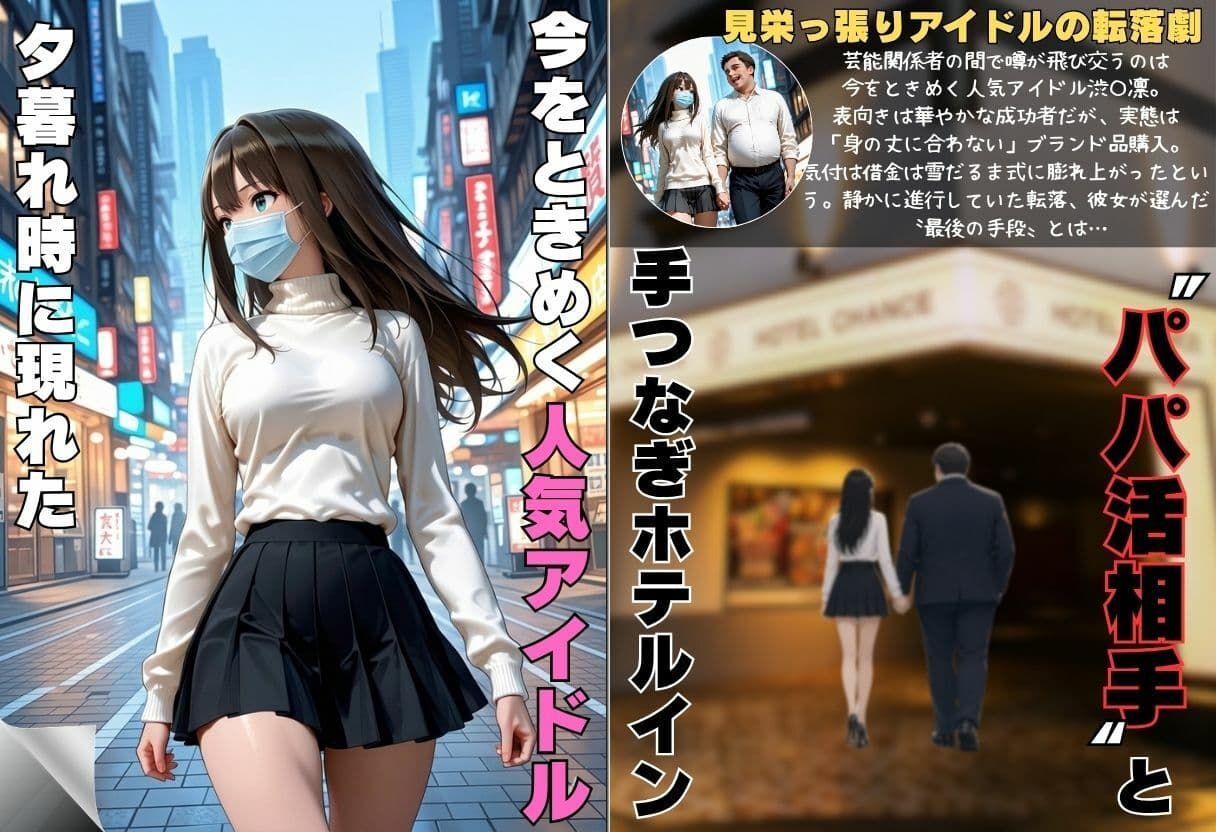 借金地獄の人気アイドル初めてのパパ活でアヘ顔絶頂 サンプル2