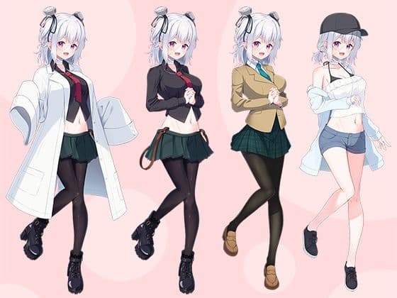 【立ち絵素材R18】ちょっぴりおかしな傷有少女 フルセットPSDパック サンプル1