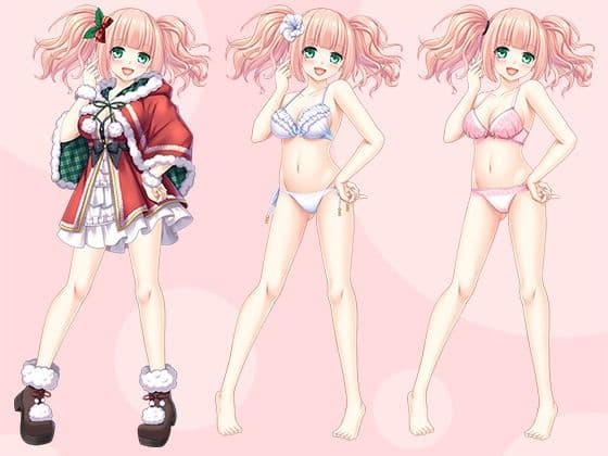 【立ち絵素材R18】ツインテピンクの活発美少女アイドル フルセットPSDパック サンプル2