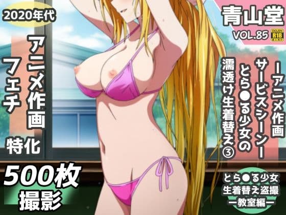 盗撮＆濡れ透けフェチ特化 2020年代アニメ作画特集 とら〇る少女たちの濡れ透け教室生着替え その3 -500枚を撮影-
