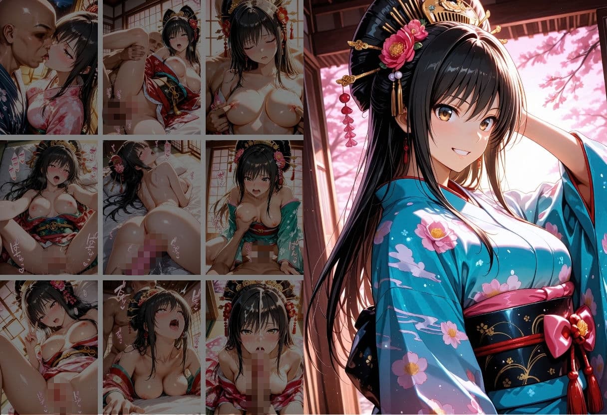 【遊郭・花魁】絢爛な着物がはだけ、あなただけに乱れる夜〜To L◯VEる◯ver.〜 サンプル5