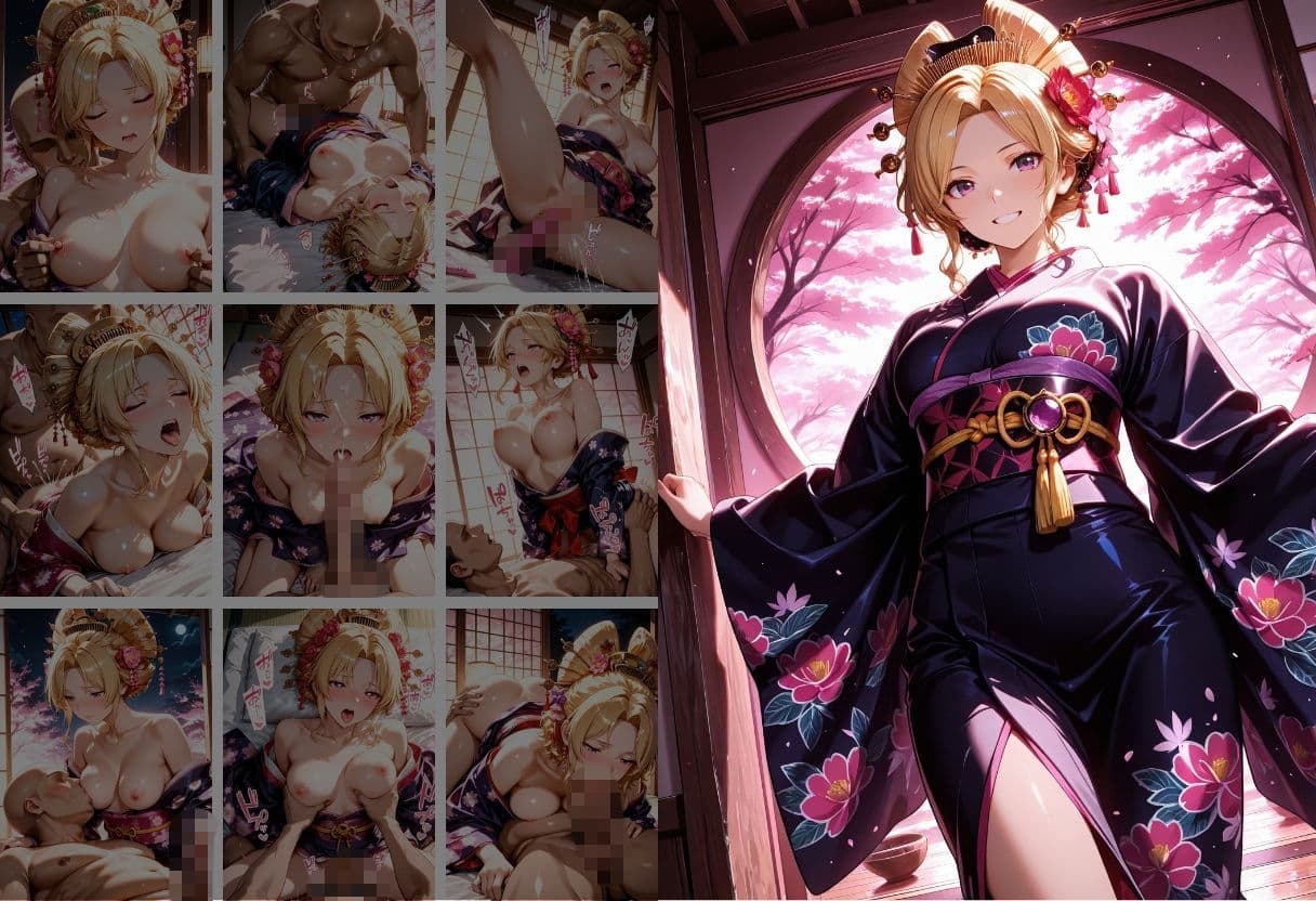 【遊郭・花魁】絢爛な着物がはだけ、あなただけに乱れる夜〜To L◯VEる◯ver.〜 サンプル9