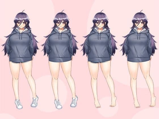 【立ち絵素材R18】ぽっちゃり引きこもり巨乳 フルセットPSDパック サンプル1