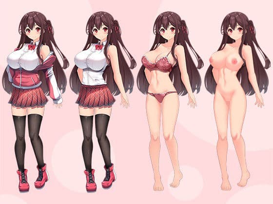 【立ち絵素材R18】 家の隣の巨乳幼馴染 フルセットPSDパック サンプル1