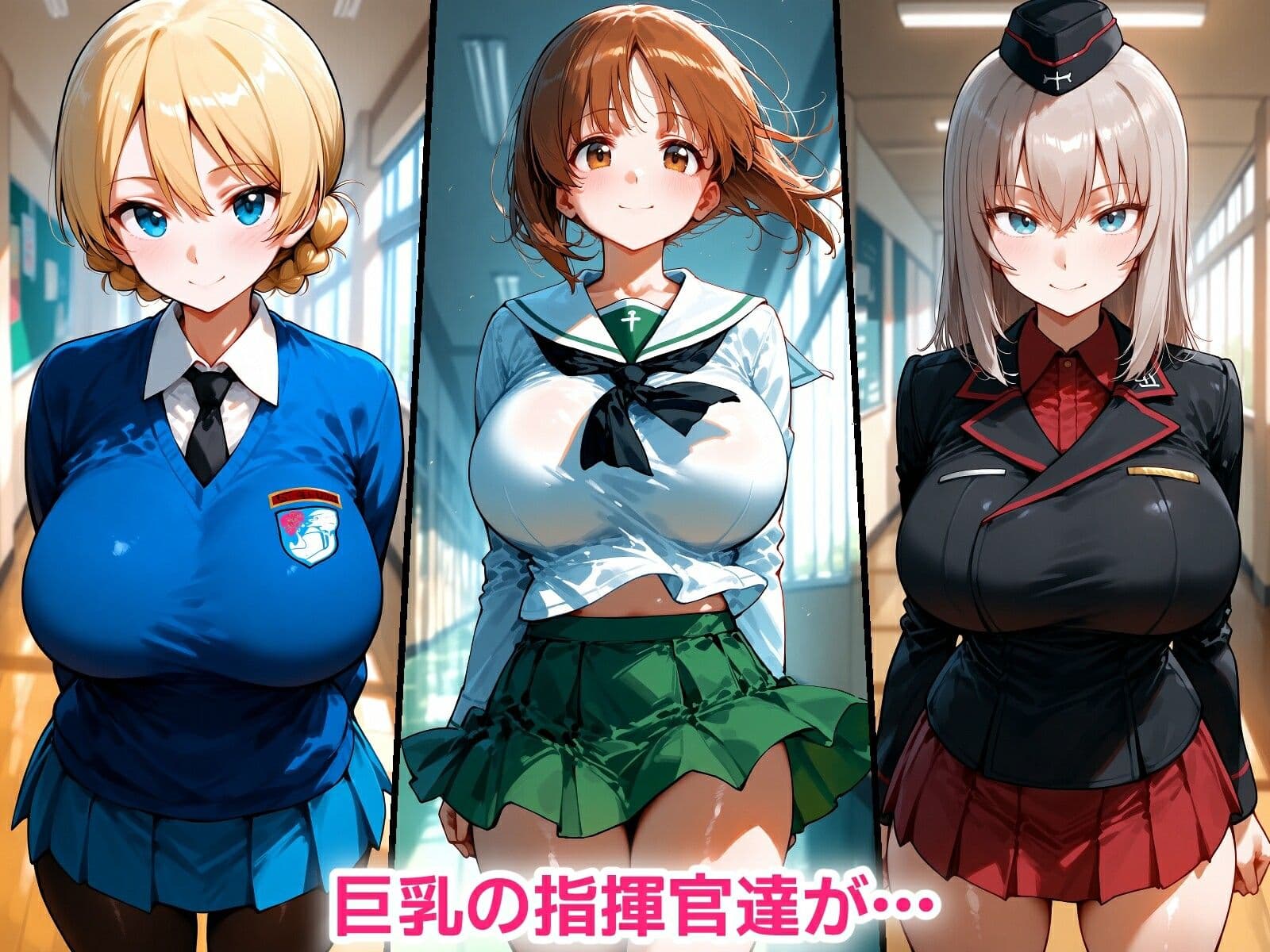 催●おじさんに寝取られる！巨乳指揮官たち〜全員メス堕ち・孕ませ〜 サンプル1