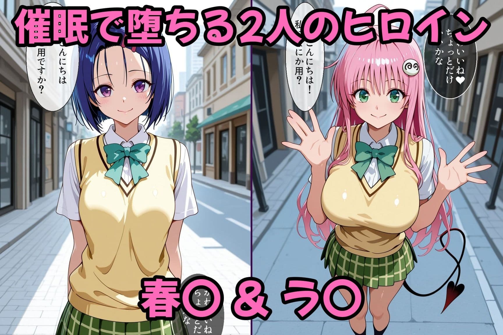 【セリフ付き】催●種付けヒロインズ春●＆ラ●編 サンプル2