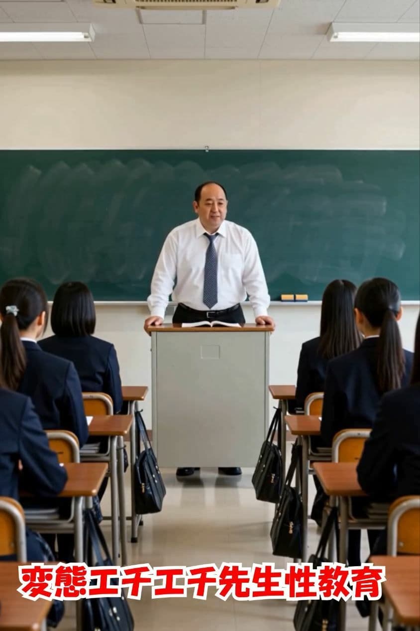 変態教師の性教育 用務員さんも参戦 女子全員のおマンコ鑑賞！性教育と称して処女に中出し！口内射精で鼻からザーメン噴き出し！用務員さんのテクニックでアへ顔晒す！ サンプル1