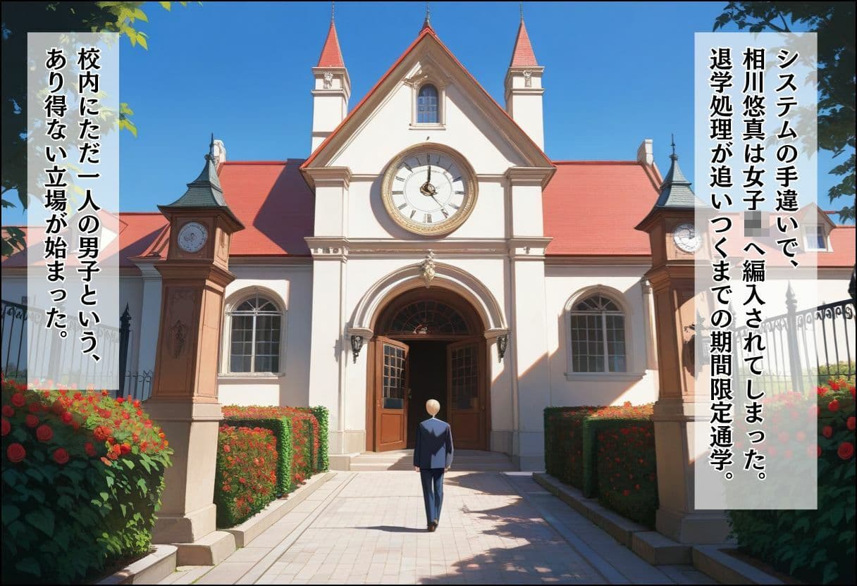 間違って女子校に入学したらムチムチ女子校生に毎日中出しを要求される学園生活〜人懐っこいショート×強気ツンデレのW逆ハーレム編〜 サンプル1