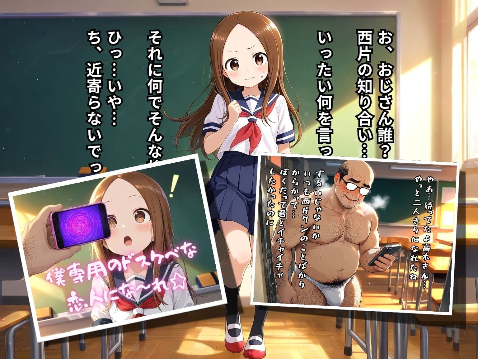 高木さんがキモおやじの子作り便器に堕ちるまで サンプル1