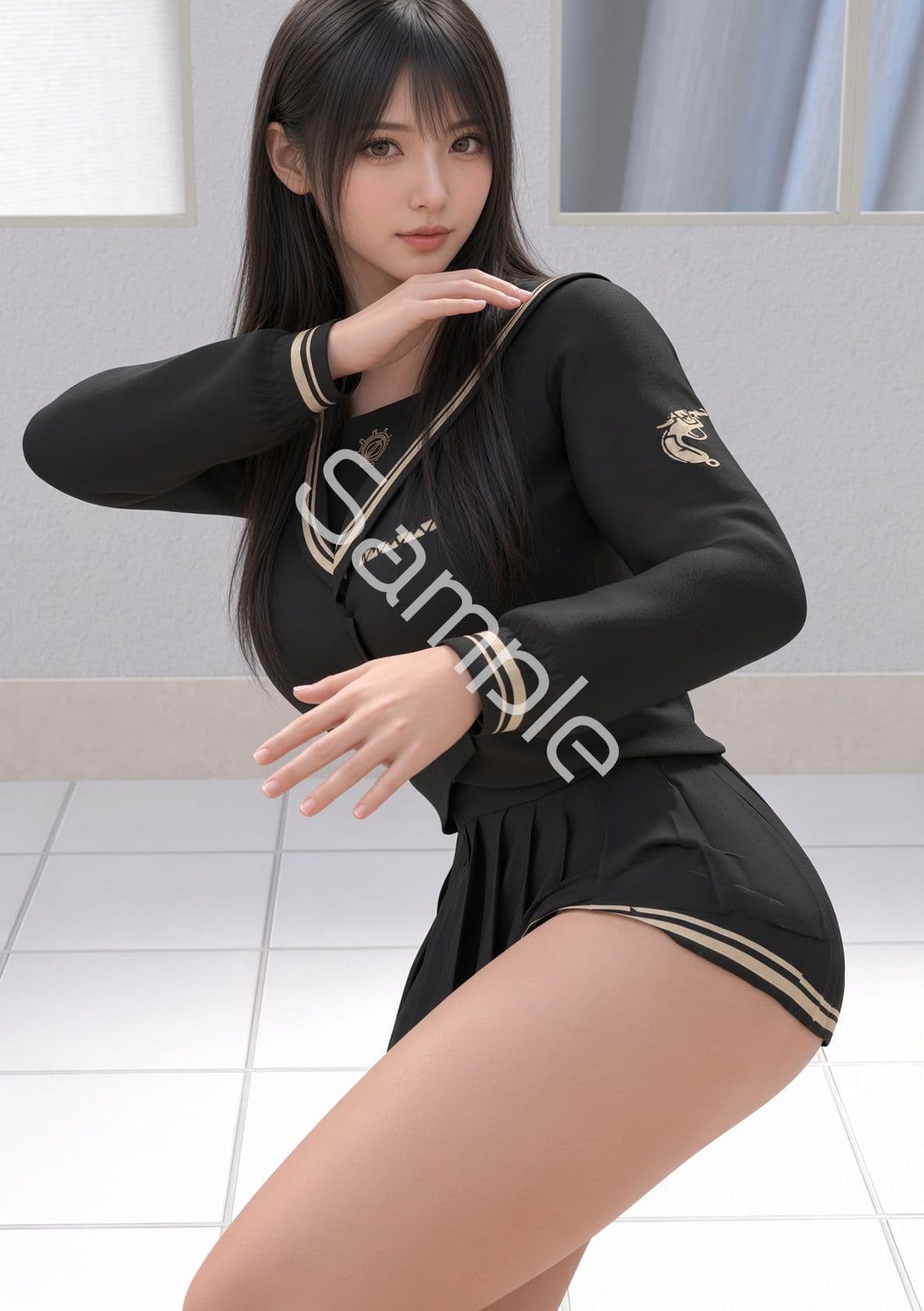 才色兼備の万能女性格闘家 霧島 愛唯の学生モデル風写真集The Real_03 サンプル3
