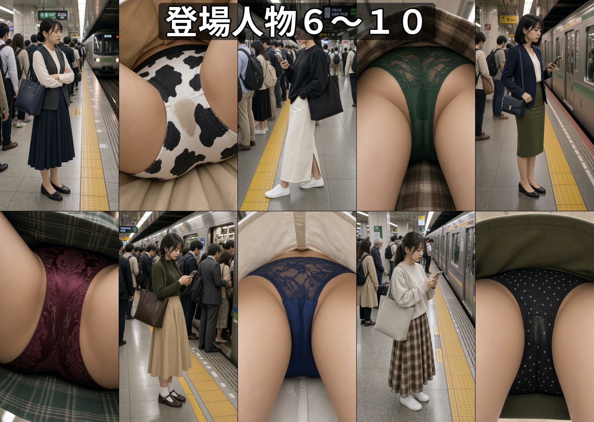 【逆さ撮り】西新宿のきれいめOLたち、通勤の無防備パンチラ記録 〜彼女たちが知らない秘密〜 サンプル2