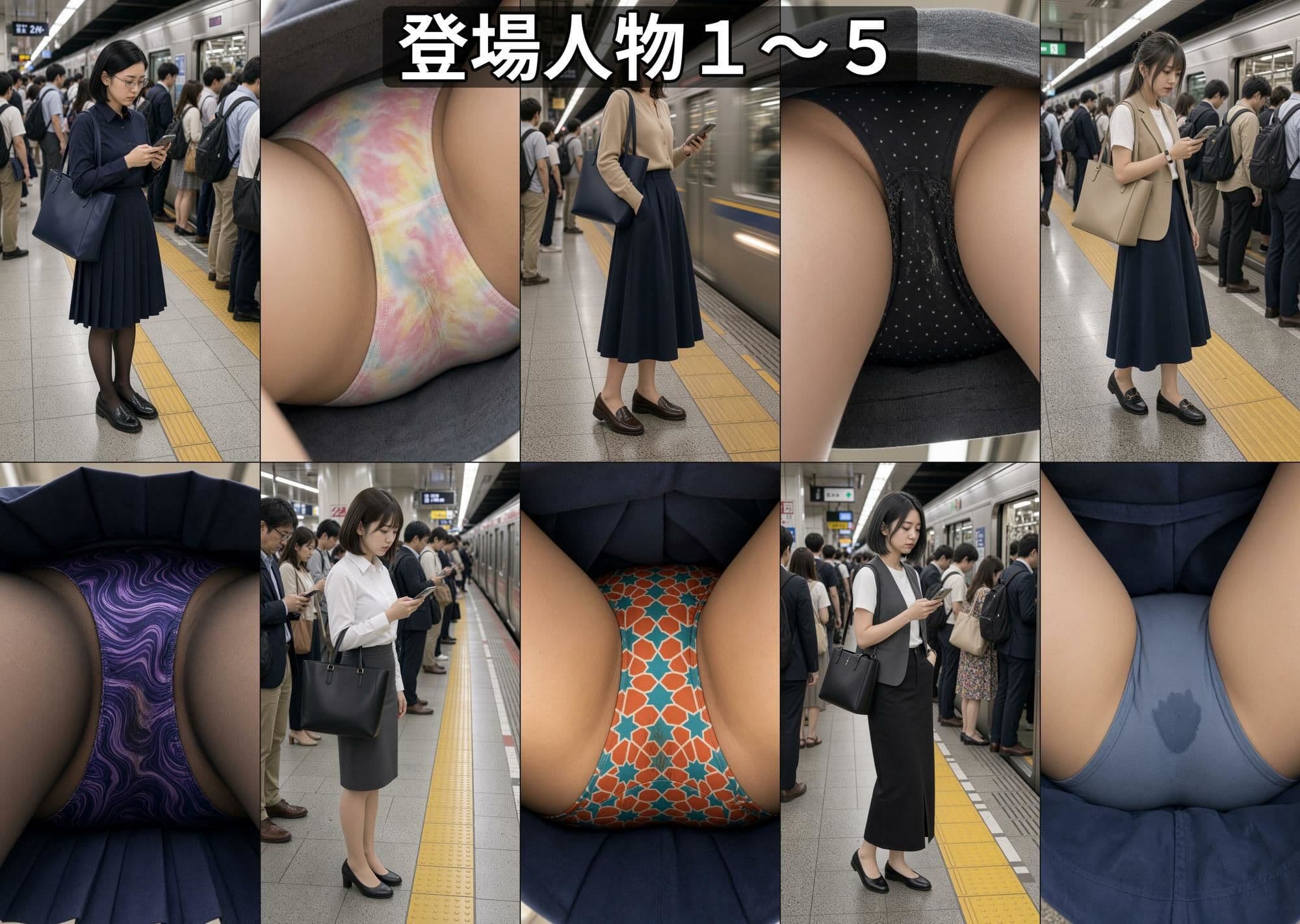 【逆さ撮り】西新宿のきれいめOLたち、通勤の無防備パンチラ記録 〜彼女たちが知らない秘密〜 サンプル3