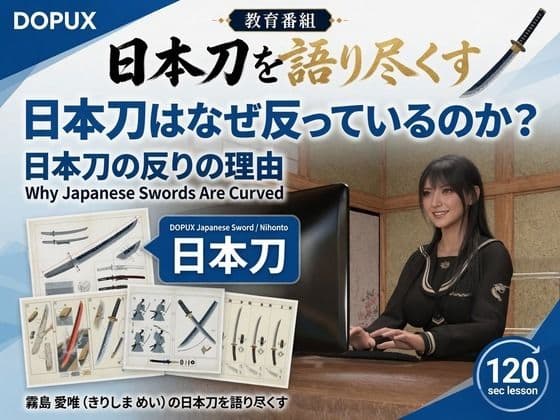 パンチラガチャ★霧島 愛唯（きりしま めい）『日本刀を語り尽くす』第1章-まず「日本刀とは何か」を知る（002-日本刀はなぜ反っているのか？）