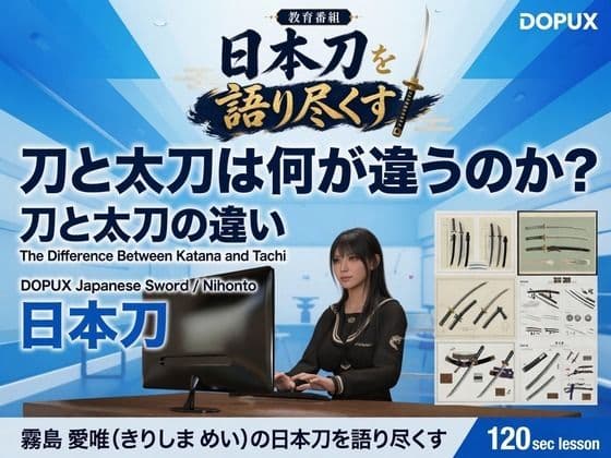 パンチラガチャ★霧島 愛唯（きりしま めい）『日本刀を語り尽くす』第1章-まず「日本刀とは何か」を知る（003-刀と太刀は何が違うのか？）