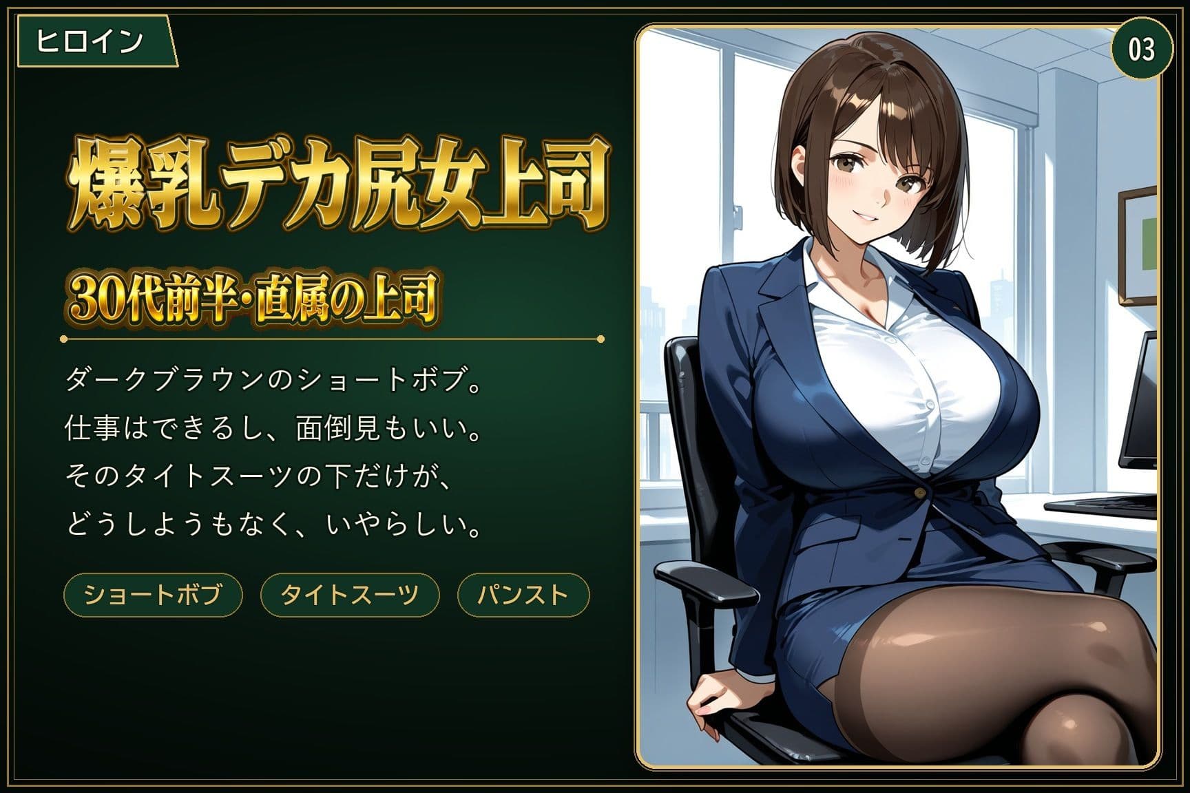 爆乳デカ尻女上司、密着POVで部下にパイズリ潮吹き中出しされまくる残業 サンプル3