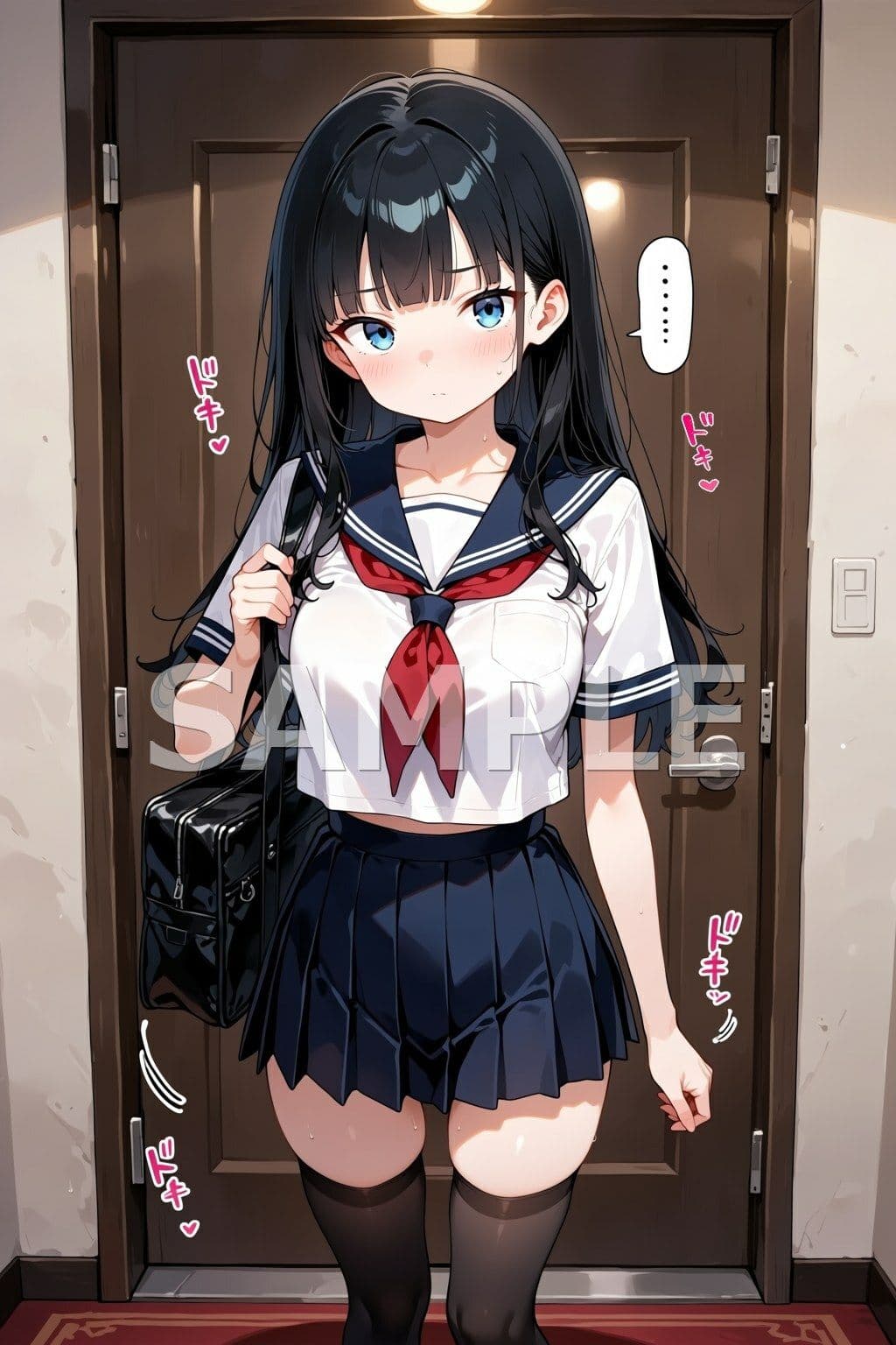 【特典ショート動画付】「…本当にお金、くれるんですよね？」真面目な黒髪巨乳女子〇生・栞ちゃんが初めてのホテルでおじさんに弄ばれる記録 サンプル1