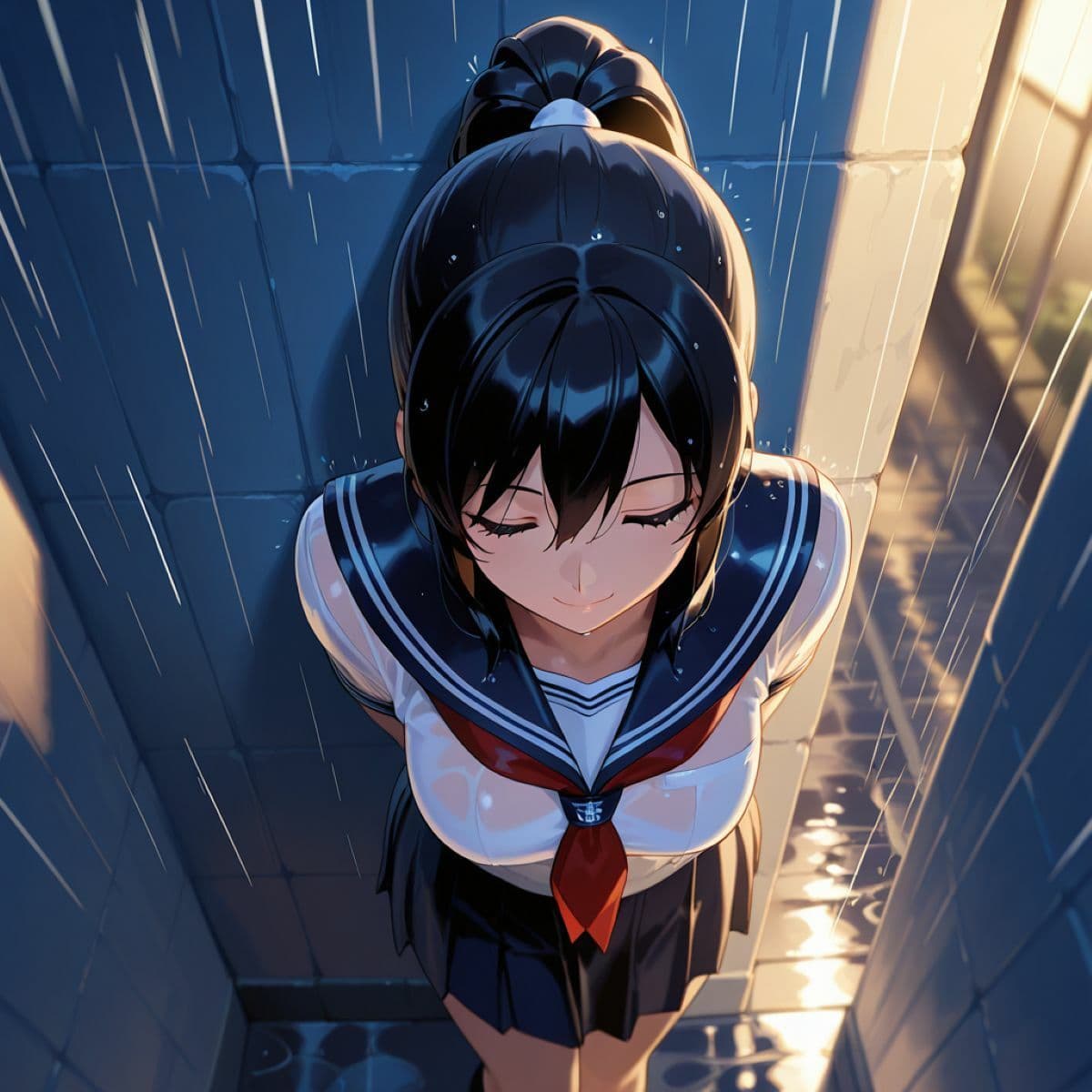 夜の学校で制服えっち サンプル1