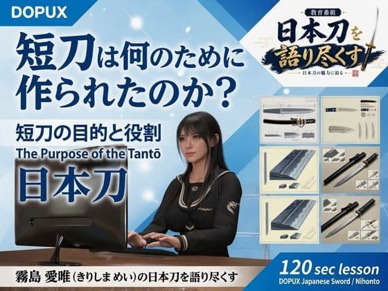 パンチラガチャ★霧島 愛唯（きりしま めい）『日本刀を語り尽くす』第1章-まず「日本刀とは何か」を知る（005-短刀は何のために作られたのか？）