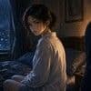 AI生成・差分付き 終電を逃した夜、先輩の部屋で サンプル1