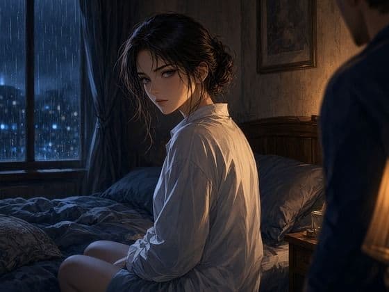 AI生成・差分付き 終電を逃した夜、先輩の部屋で
