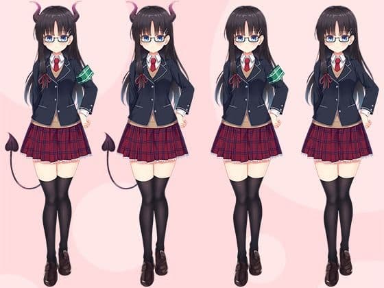 【立ち絵素材R18】 うちのクラスのサキュバス委員長 フルセットPSDパック サンプル1