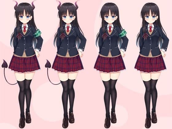 【立ち絵素材R18】 うちのクラスのサキュバス委員長 フルセットPSDパック サンプル3