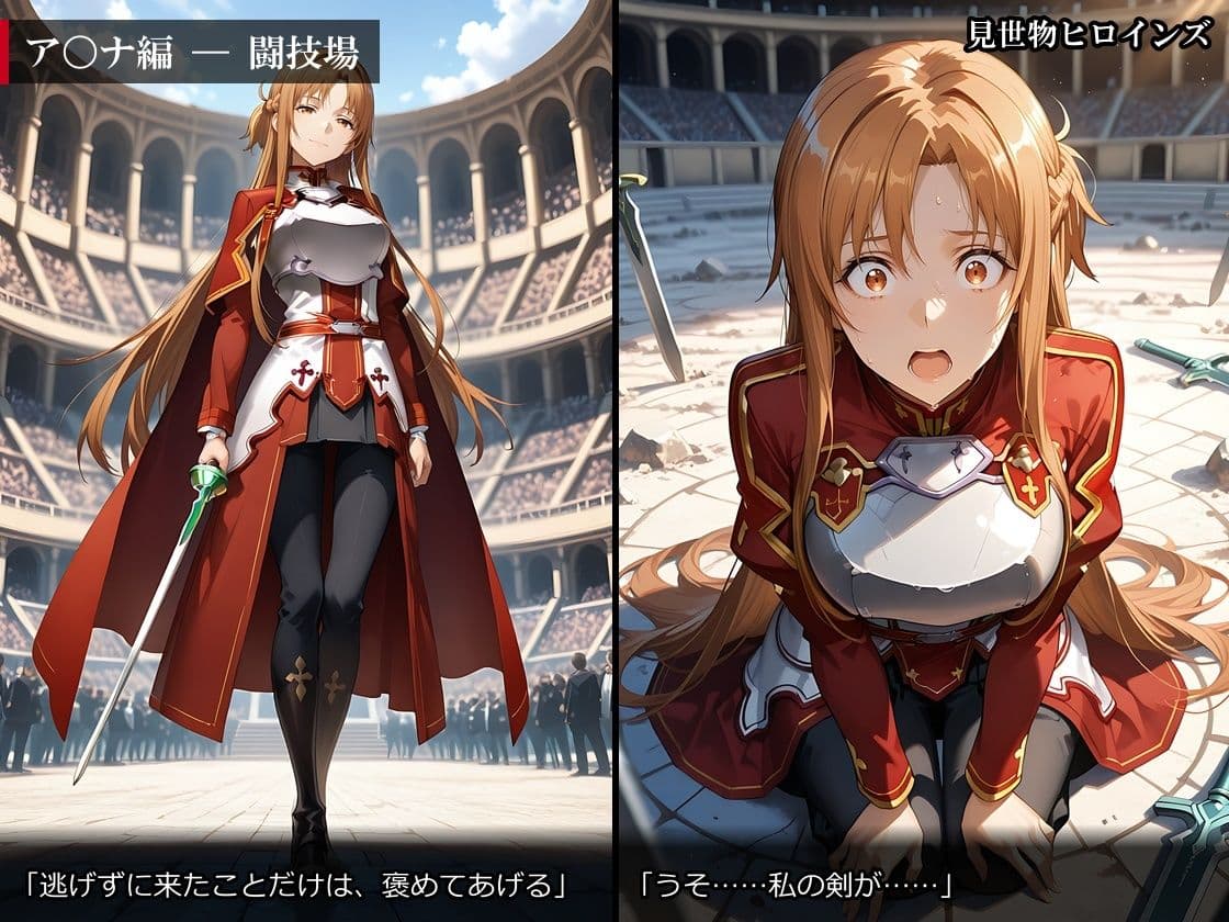 【500枚】見世物ヒロインズ 〜強い女ほど、よく堕ちる〜 SA〇編 ア〇ナ＆直〇＆シ〇ン サンプル2
