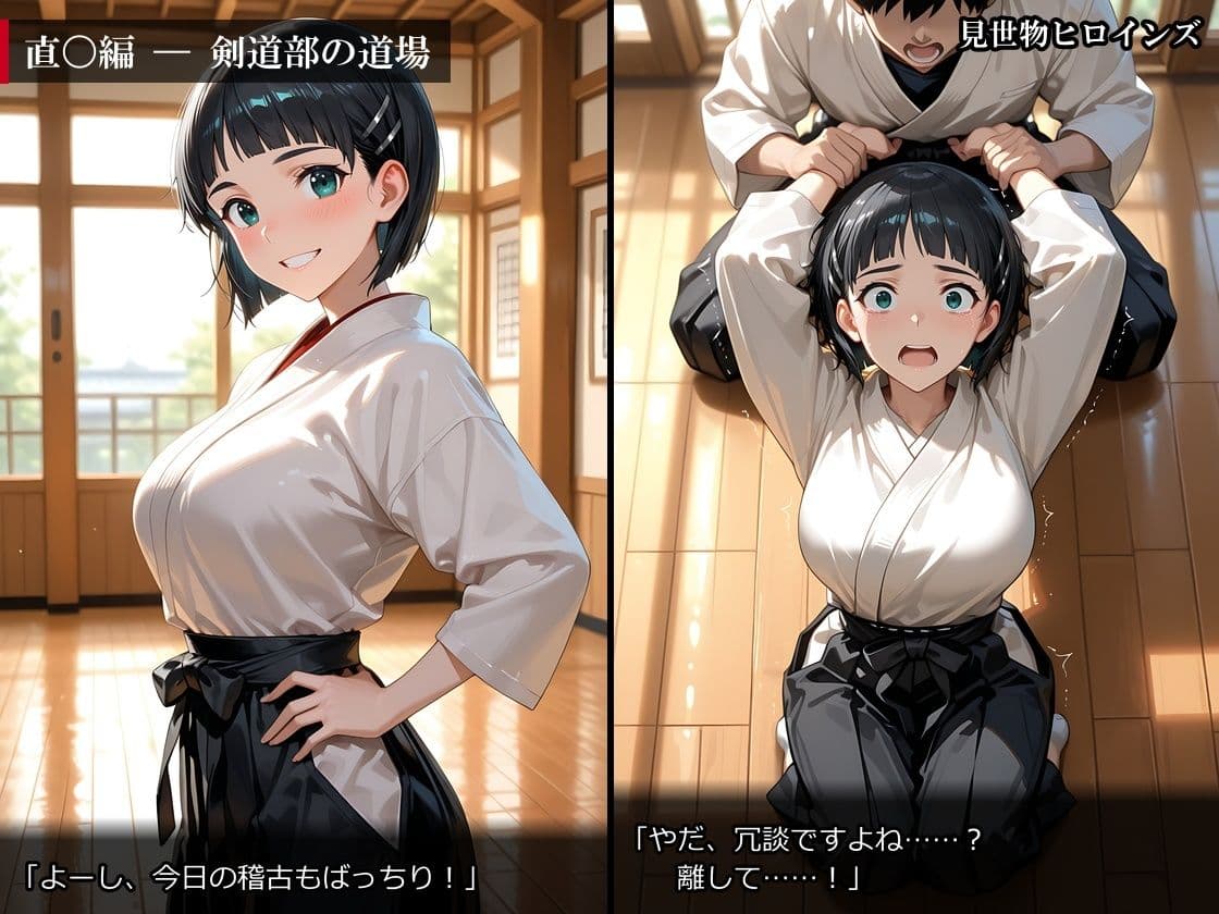 【500枚】見世物ヒロインズ 〜強い女ほど、よく堕ちる〜 SA〇編 ア〇ナ＆直〇＆シ〇ン サンプル4