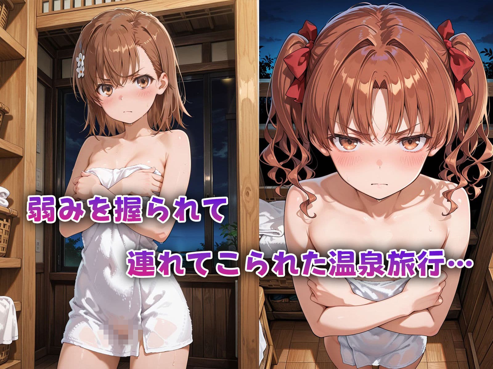 弱みを握られて温泉旅行に…快楽に溺れてしまい、ちんぽに依存しました【美琴＆黒子編】 サンプル1