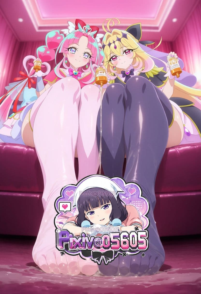 キュアミスティック×キュアアルカナ・シャドウ 足フェチ ニーソ ローション サンプル2