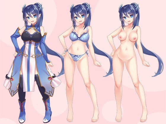 【立ち絵素材R18】 キリッと深海お嬢様レヴィアタン フルセットPSDパック サンプル1