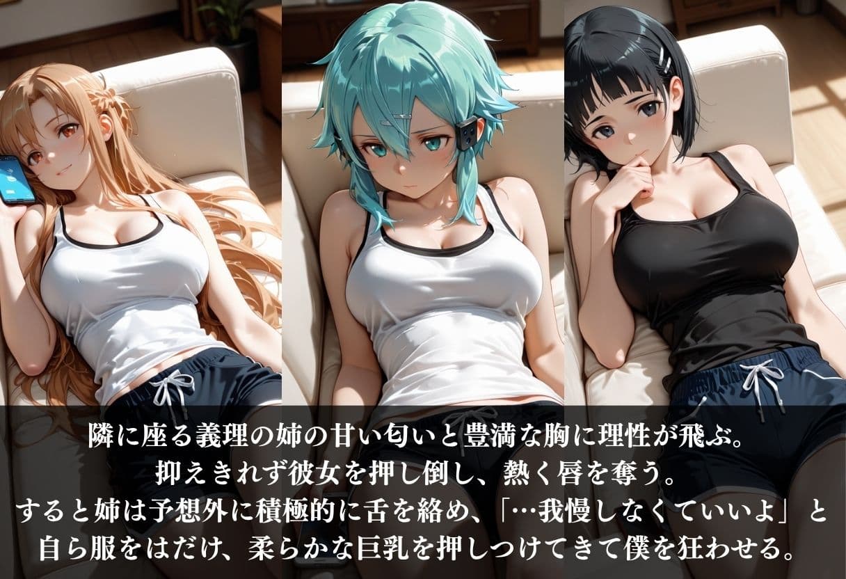 巨乳の義理の姉が、自らオナペットになって中出しをねだる〜ソー◯アート◯オンライン・五等◯の花嫁篇〜 サンプル1