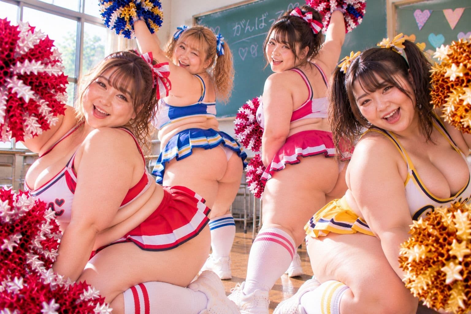 ぽっちゃり大人女子のチアリーダーコレクション サンプル5