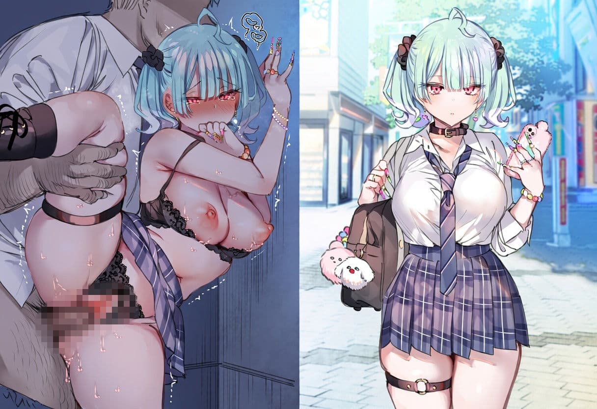 【制服ギャル×おじさん】裏路地 CG集 vol.1 サンプル6