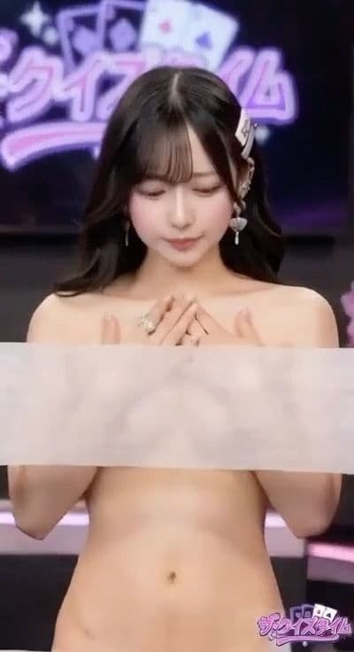 【クイズタイム●●●再現！】胸と股間を守るのは透ける紙だけ！美女たちのギリギリ学力クイズ サンプル4