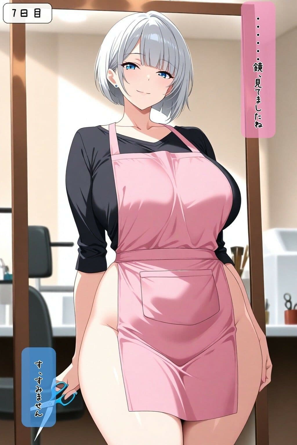 いつもの美容師さんが今日はやけに距離が近い サンプル4