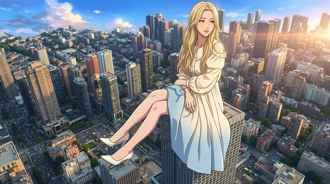 【AIイラスト集】都市潜伏！巨大OLスーツ特撮ヒロイン - 厳選CGコレクション（17枚/2K高画質） サンプル3