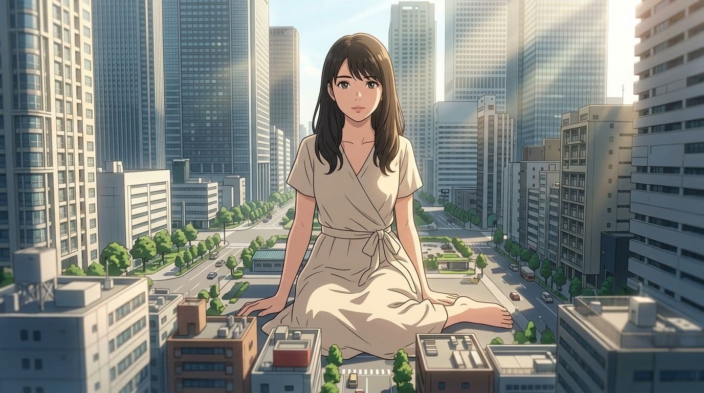 【AIイラスト集】都市潜伏！巨大OLスーツ特撮ヒロイン - 厳選CGコレクション（17枚/2K高画質） サンプル6