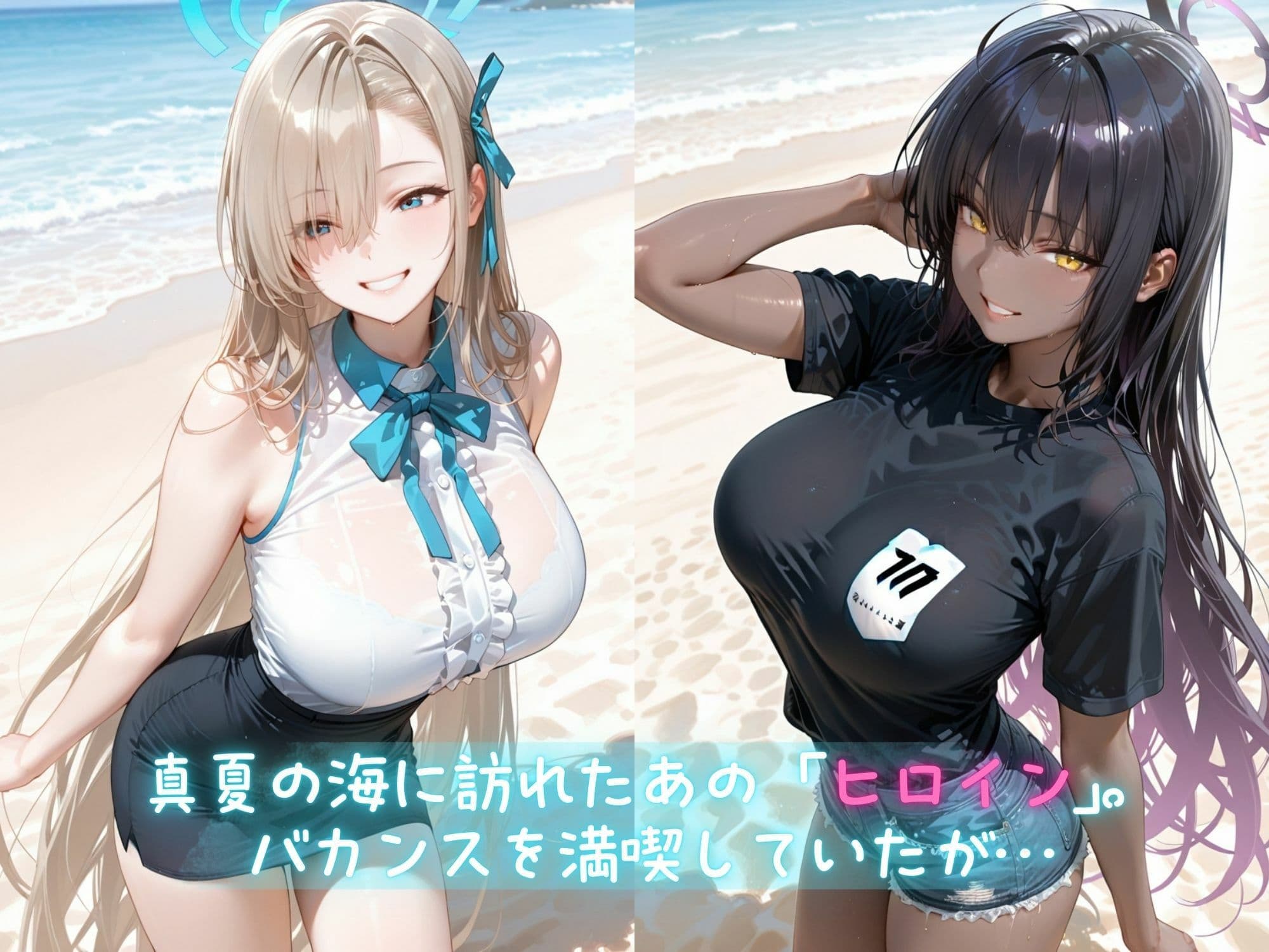 メス堕ちヒロイン  〜 ア●ナ＆カ●ン 夏の海編 〜 サンプル1