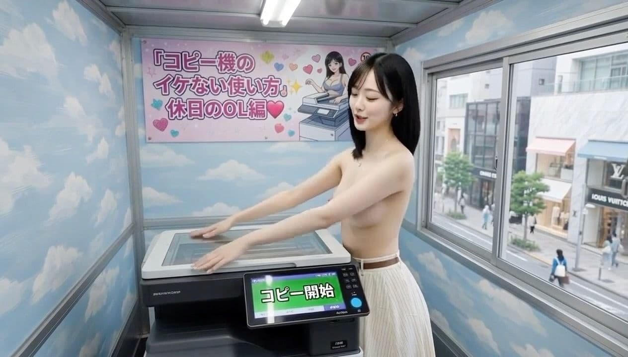 素人美女おっぱいコピーをAIで再現！ ハプニングに思わず赤面！ サンプル7