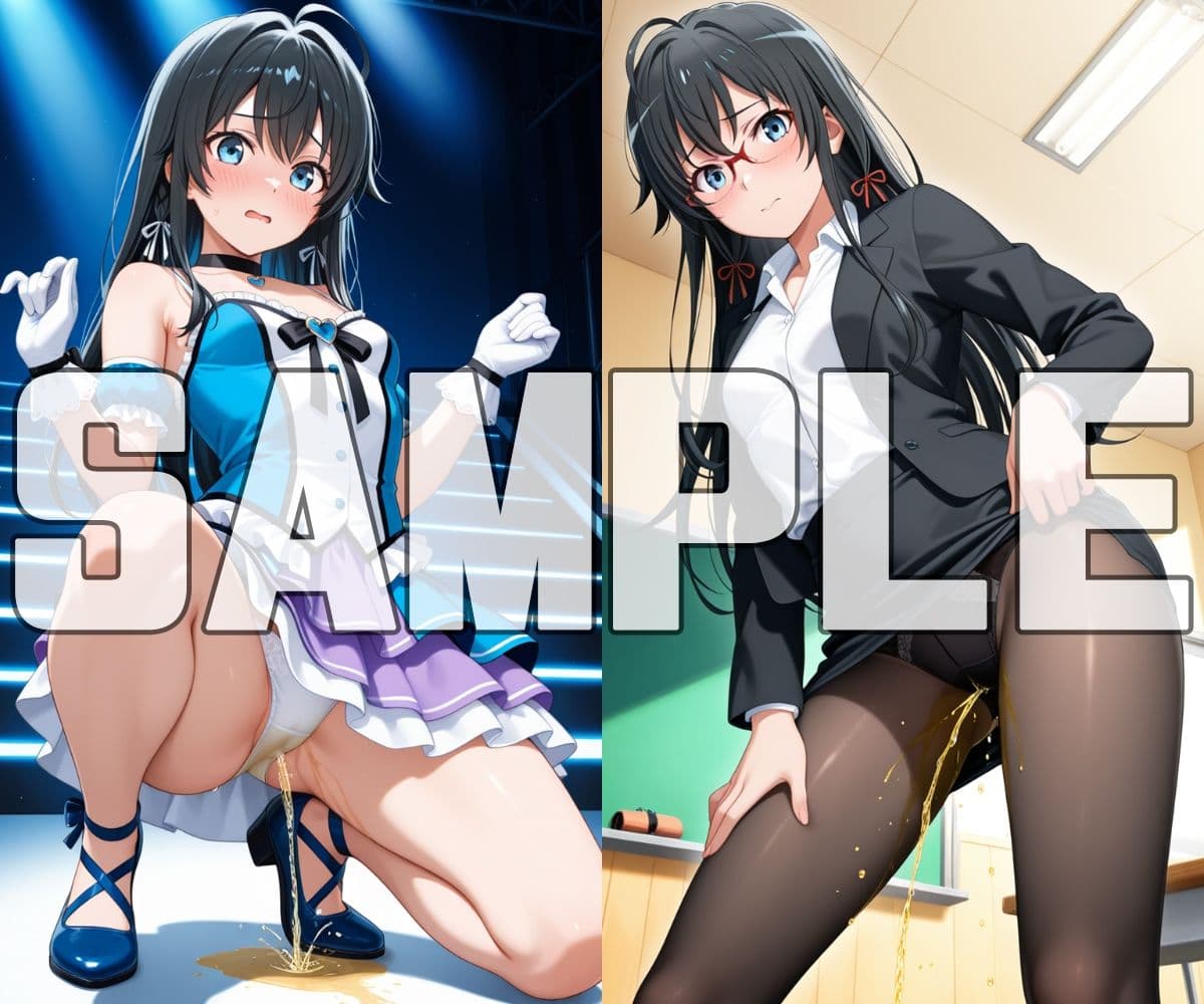 おしっこお漏らしチャレンジ【俺ガ〇ル コスプレ編】 サンプル4