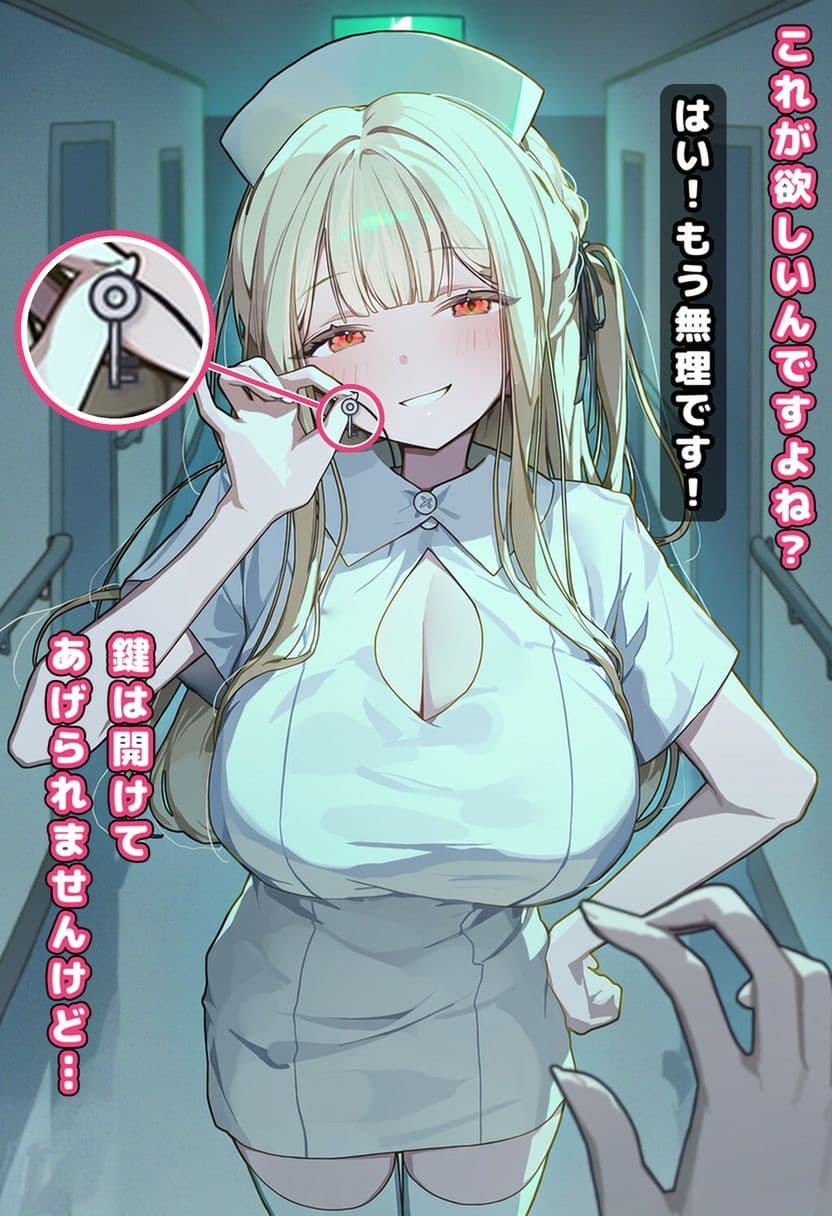 【89ページ】治験に応募したら意地悪なナースに貞操帯つけられて射精管理される話 サンプル5