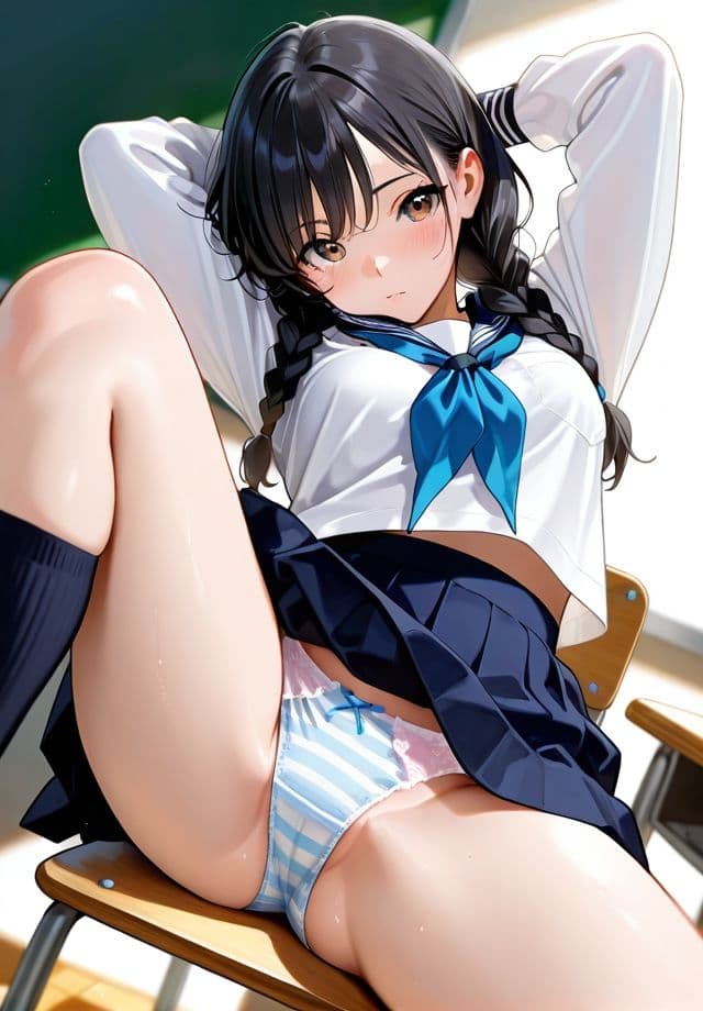 クラスの女子は椅子の座り方が横着過ぎる2 サンプル1